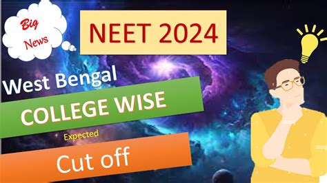 Neet 2024 West Bengal College Wise Expected Cutoff State Quota All Category Youtube