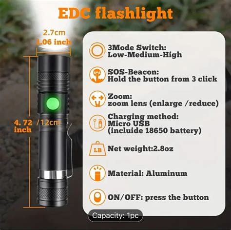 edc  lumens flashlight