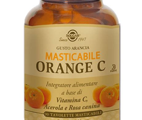 Orange C Masticabile Solgar Confezione Da 90 Tavolette Masticabili