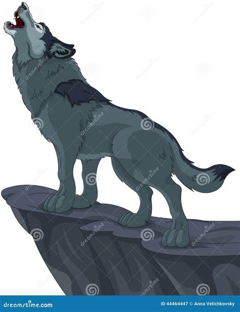 Howling Wolf Stock Vector Illustration Of Cartoon Dogs 44464447