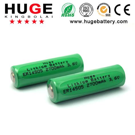 Lithium Thionyl Chloride Li Socl Er Aa Size Mah Battery Li