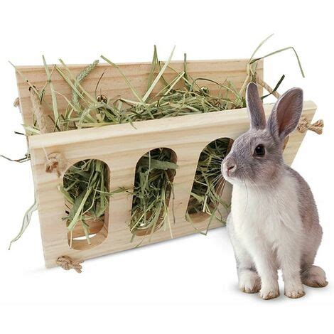 Mangeoire à foin pour lapin Mangeoire à foin en bois pliable Plateau