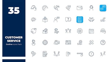 Premium Vector Customer Service And Support Outline Icon