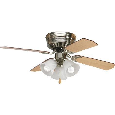 Progress Lighting Airpro Hugger 42 In Brushed Nickel Indoor Flush Mount Ceiling Fan 4 Blade In