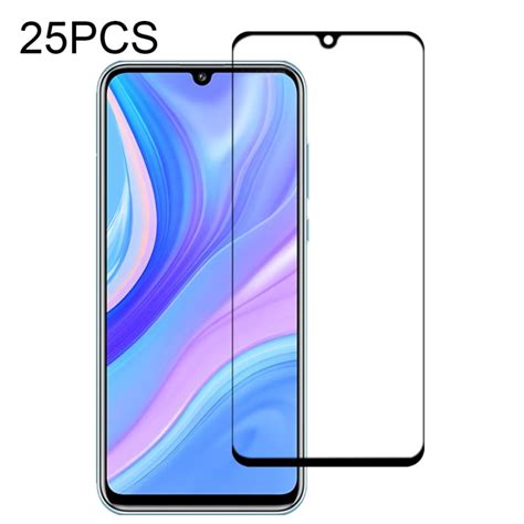 Huawei P Smart S 25 Pcs 전체 접착제 전체 화면 강화 유리 필름