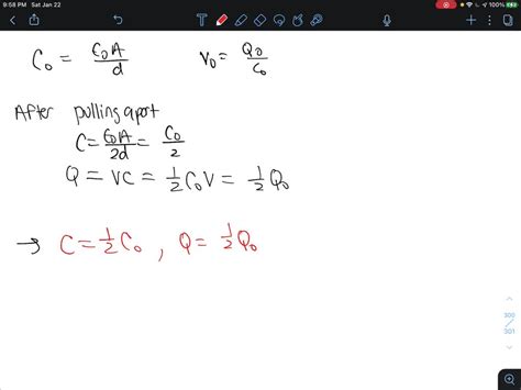 Solved A Parallel Plate Capacitor Of Capacitance C0 Has Plates Of Area