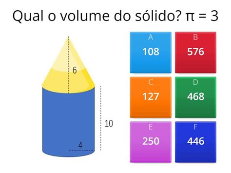 Volumes De S Lidos Geom Tricos Enem Question Rio