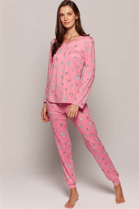 Claudel Lingerie Long Sleeve Top And Jogger Pants Pajama Set LI128190