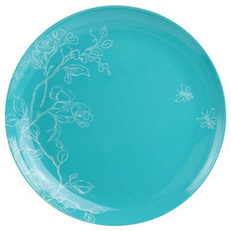 Martha Stewart 12 Piece Leafy Floral Melamine Dinnerware Set In