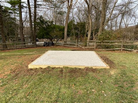 X Gravel Shed Pad In Wayne Pa Firm Foundations