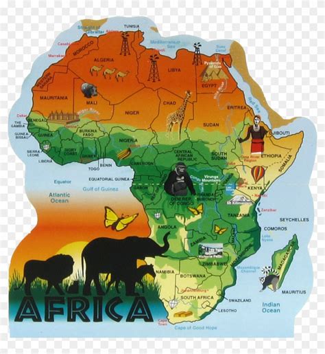 Map Of Africa Safari , Png Download - Africa Map Clipart (#5701335 ...