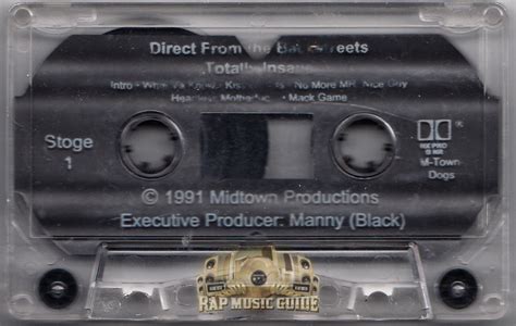 Totally Insane Direct From The Backstreet Cassette Tape Rap Music