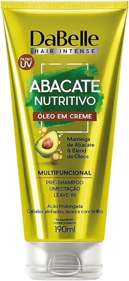 DaBelle Hair Abacate Nutritivo Óleo em Creme 190ml Amazon br