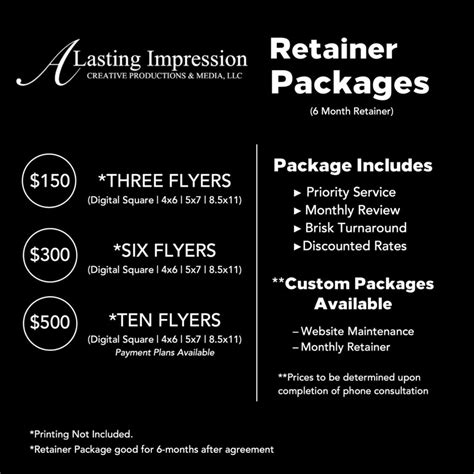 Additional Services A Lasting Impression Llc