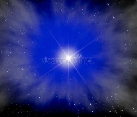 Bright Star in Outer Space. Illustration of the brightest star in a galaxy with , #spon, # ...