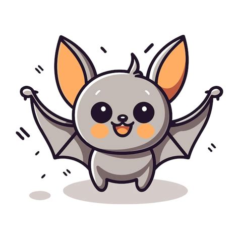 Premium Vector Cute Bat Character Mascot Vector Illustration Cute Bat