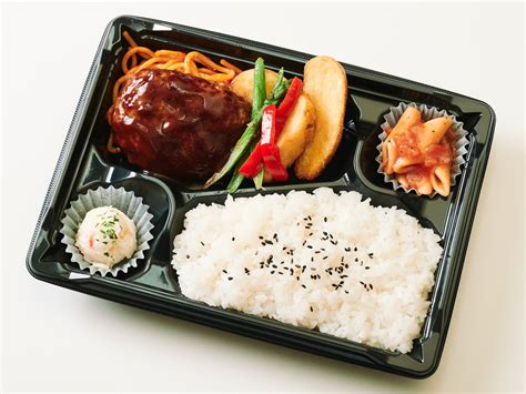 特製ハンバーグ弁当600円（税込） 関根屋｜秋田の仕出し・お弁当・駅弁