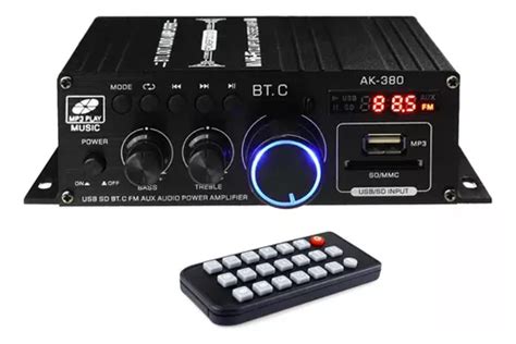 Amplificadores De Potência Bluetooth Hifi Ak380 Media Player