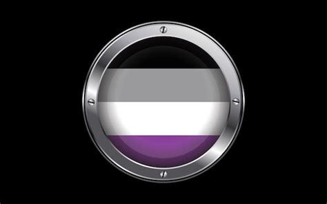 Premium Vector Asexual Lgbt Pride Flag 3d Badge Vector Image