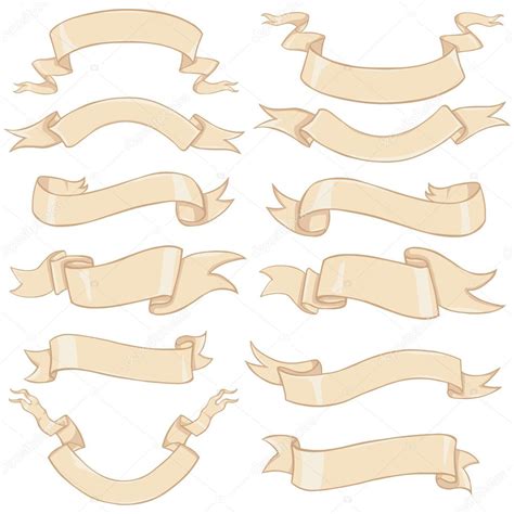 Vector Set Of Cartoon Ribbons — Stock Vector © Nikiteev 41791983