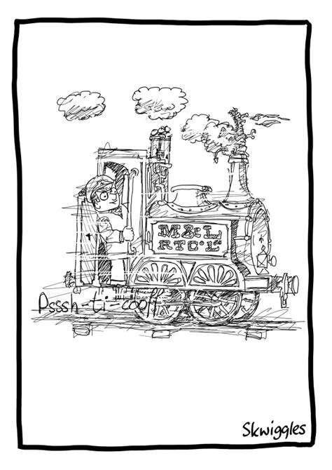 Ivor The Engine A4 Print Skwiggles