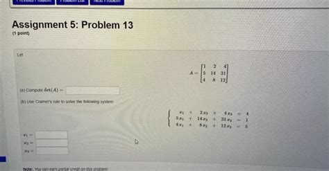 Solved 1 Point Let Assignment 5 Problem 13 Uuich 1