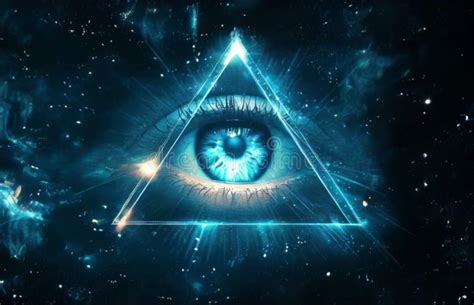 Eye Of Providence In The Starry Night Sky Shining All Seeing God S Eye