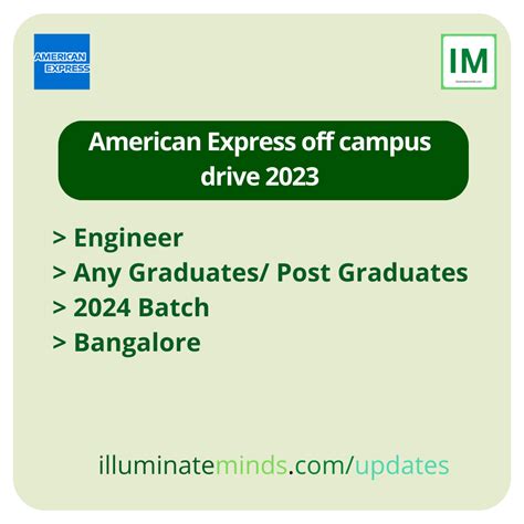 American Express Off Campus Drive 2023 Engineer Any Graduates Post