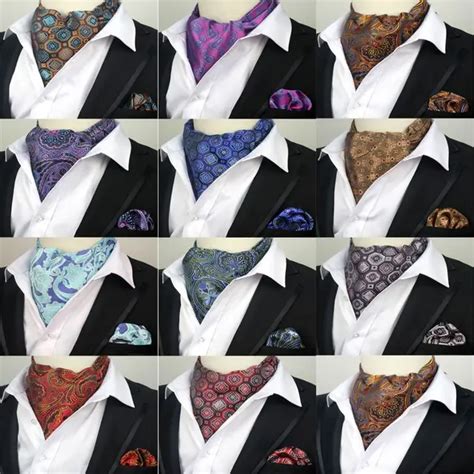 Aliexpress Buy Ljt Men S Vintage Silk Ascot Cravat