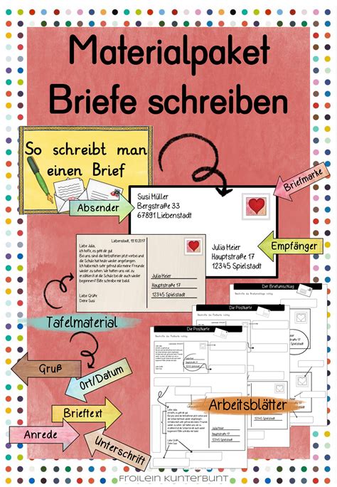 Materialpaket Briefe Schreiben Lmpkracher Unterrichtsmaterial Im