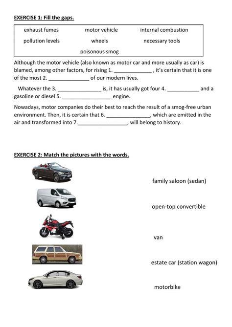 Car Mechanic Test Worksheet Live Worksheets Worksheets Library