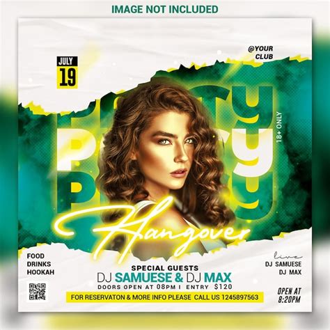 Premium Psd Night Club Party Flyer Social Media Post And Web Banner