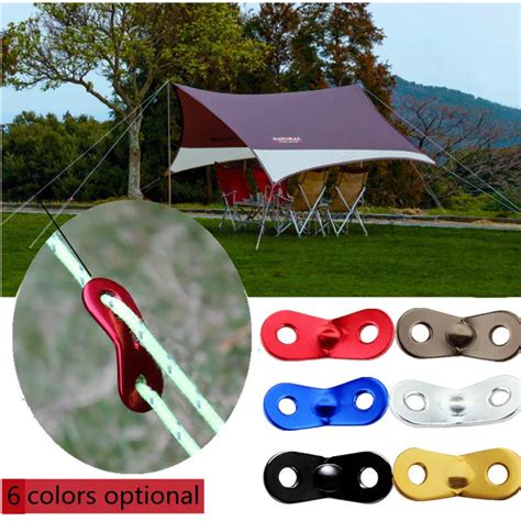 10 Pcs Aluminium Legierung Zelt Seil Spann Camping Non Slip Schnur