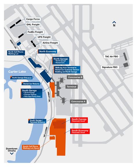 Airport Maps Eppley Overview OMA Omaha Eppley Airfield