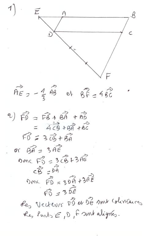 Soit ABCD un parallélogramme construire les points E et F tels que AE