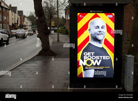Illuminated Get Boosted Now Poster On A Bus Shelter Warwick Uk