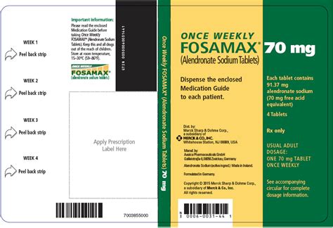 Fosamax Alendronate Sodium Tablet