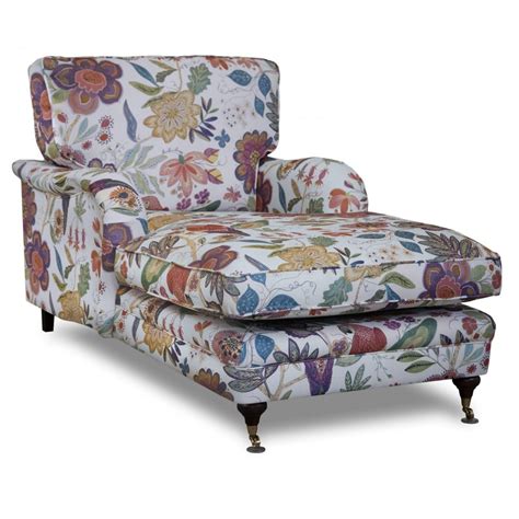 Fauteuil Divan Howard Spirit En Tissu Fleuri Eden Parrot Blanc Violet