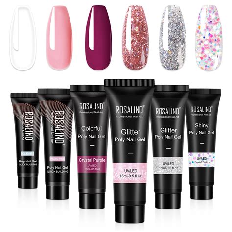 Rosalind Klar Wei Poly Nagel Gel UV Builder Acryl Fl Ssigkeit Schnelle