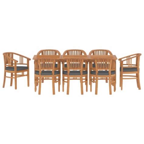 Vidaxl Piece Patio Dining Set Solid Wood Teak X X