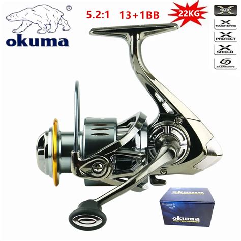 OKUMA Todo O Carretel De Pesca Do Metal Rela O De Velocidade 5 2 1