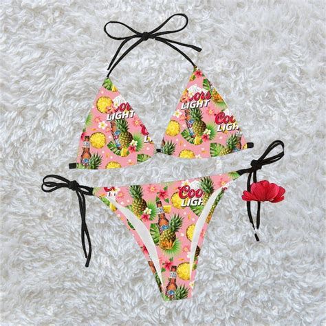 Coors Light Pineapple Aloha Triangle Beach Bikini TW134