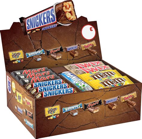 Display Box Of Chocolate Bars Twix G Snicker G Bounty Milk