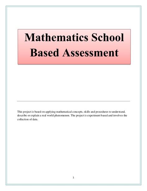 Mathematics Sba Sample Slideshare A8e