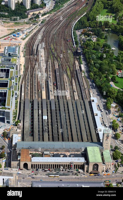 Stuttgart Main Station View From West Germany Baden Wuerttemberg