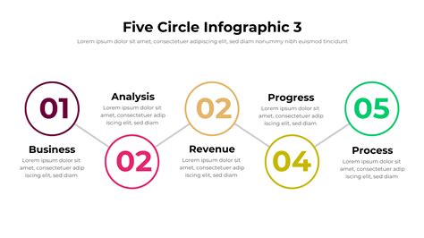 5 Circle Infographic Template - Mighty Slide