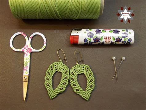 Tutorial Beginners Easy Macrame Earrings With Tiny Metal Beads