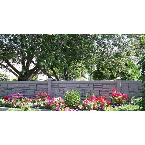 Simtek 3 Ft H X 6 Ft W Ecostone Gray Composite Fence Panel Fp36x72gry