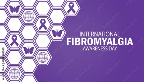 International Fibromyalgia Awareness Day Wallpaper With Shapes And