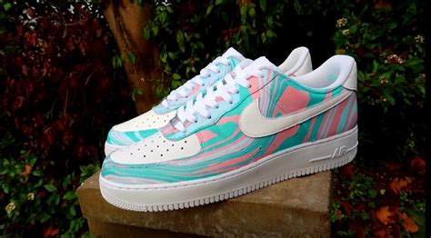 Nike AF1 Custom Colorway Turquopink Custom Shoes Diy Custom Nike